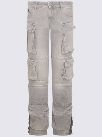 The Attico Grey Cotton Essie Cargo Jeans - THE ATTICO - BALAAN 1