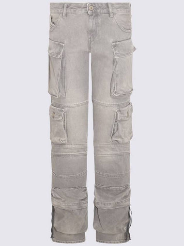 The Attico Grey Cotton Essie Cargo Jeans - THE ATTICO - BALAAN 1