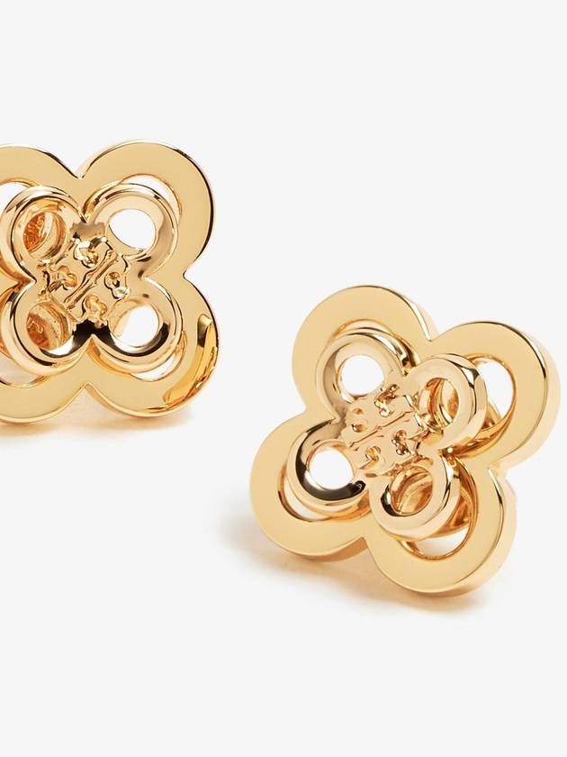 Double T Plaque Earrings Gold - TORY BURCH - BALAAN 3