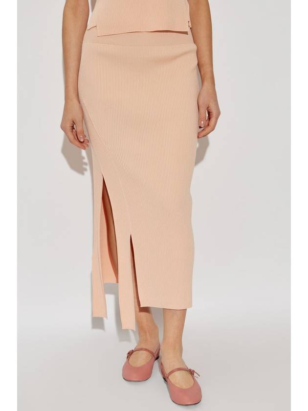 Victoria Beckham Ribbed Skirt, Women's, Orange - VICTORIA BECKHAM - BALAAN 3