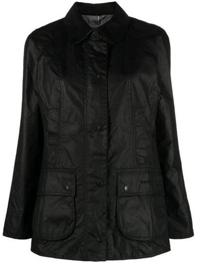 Beadnell Wax Zip-up Jacket Black - BARBOUR - BALAAN 2