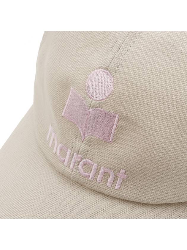 Tyron Logo Cotton Ball Cap Ecru Pink - ISABEL MARANT - BALAAN 7