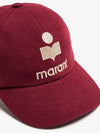 Tyron Logo Cotton Ball Cap Red - ISABEL MARANT - BALAAN 3