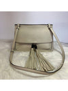 Gucci 370826 Ivory Leather Bamboo Tassel Flap 2WAY - GUCCI - BALAAN 1