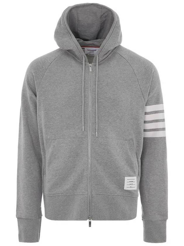 Engineered Classic Zip Up Hoodie Grey - THOM BROWNE - BALAAN 2