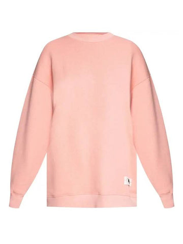 Logo Patch Oversized Fit Sweatshirt Salmon Pink - ACNE STUDIOS - BALAAN 1