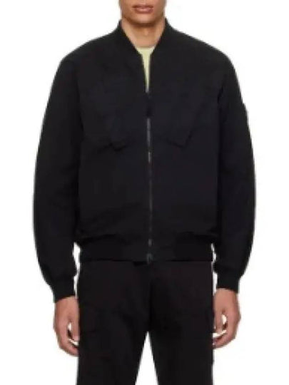 Compass Badge Bomber Jacket Black - STONE ISLAND - BALAAN 2