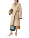 Georgia Belt Reversible Wool Single Coat Beige - MAX MARA - BALAAN 1