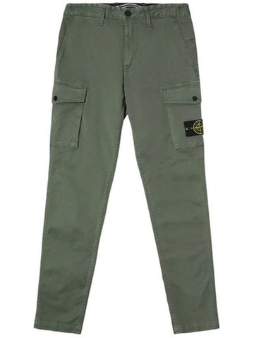 Wappen Patch Cargo Pants Sage Green - STONE ISLAND - BALAAN 1