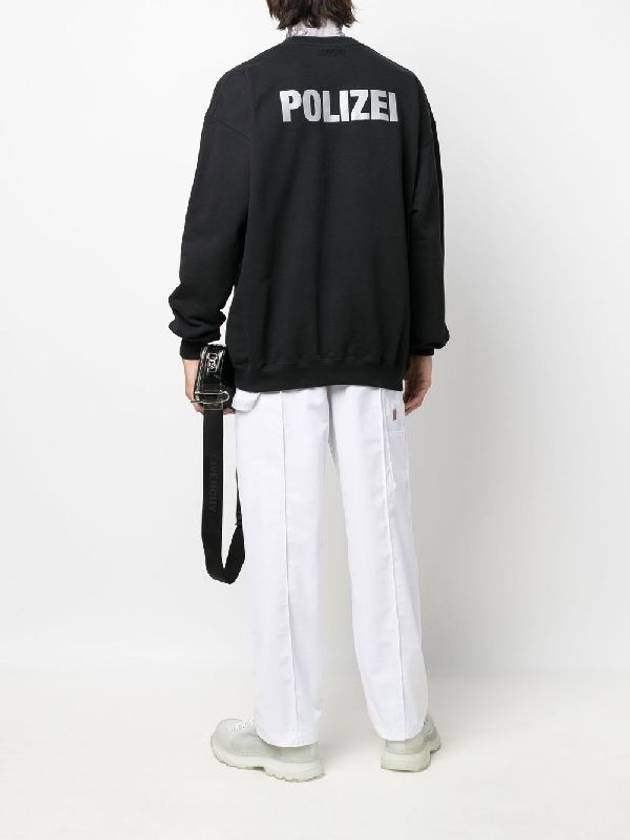 Polizei Logo Sweatshirt Black - VETEMENTS - BALAAN 11