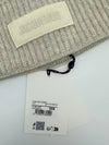 Le Bonnet Grosgrain Logo Patch Beanie Beige - JACQUEMUS - BALAAN 7