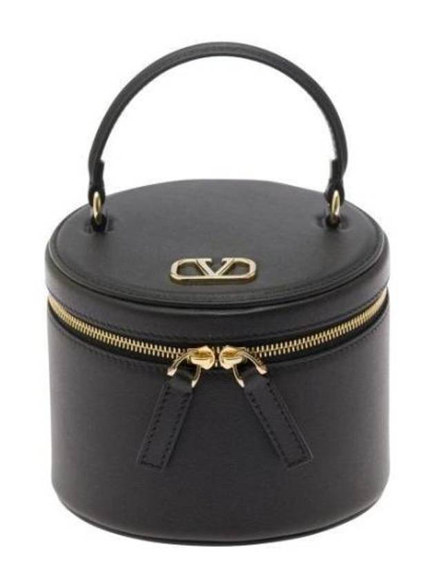 V Logo Signature Mini Jewelry Pouch Bag Black - VALENTINO - BALAAN 2