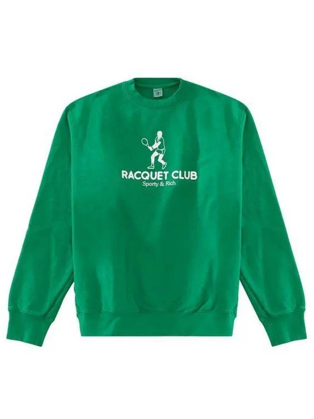 Racquet Club Crew Neck Sweatshirt Green - SPORTY & RICH - BALAAN 2