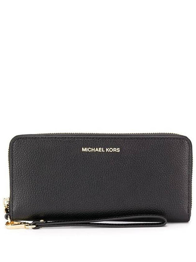 Pebbled Leather Continental Wrislet Long Wallet Black - MICHAEL KORS - BALAAN 2