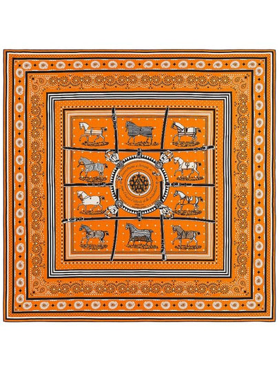 Couvertures Et Tenues De Jour Bandana 140 Shawl Orange - HERMES - BALAAN 2