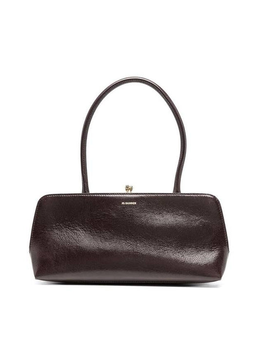 Small Goji Frame Leather Shoulder Bag Dark Brown - JIL SANDER - BALAAN 1