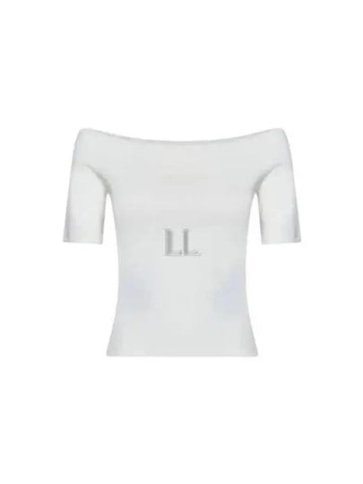 Off Shoulder Short Sleeve T-Shirt White - ALEXANDER MCQUEEN - BALAAN 2