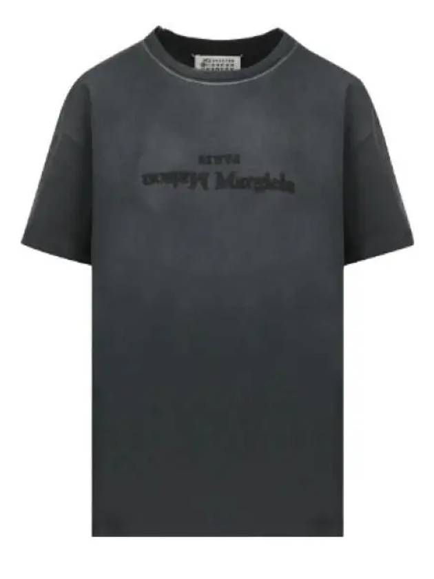 Reverse Logo Short Sleeve T-Shirt Washed Black - MAISON MARGIELA - BALAAN 2