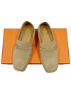 Giovanni Suede Calfskin Loafer Beige - HERMES - BALAAN 2