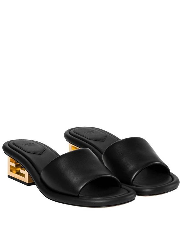 FF Baguette Motif Nappa Leather Sandals Black - FENDI - BALAAN 3