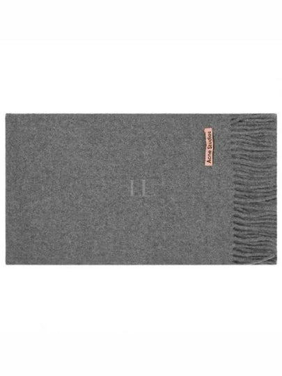 Wool Fringe Muffler Grey Melange - ACNE STUDIOS - BALAAN 2