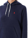 Women's Embroidered Logo Long Sleeve Hoodie Navy - POLO RALPH LAUREN - BALAAN 4