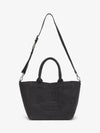 Embroidered Logo Cotton Tote Bag Black - GANNI - BALAAN 2