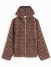 Check Hooded Cardigan Brown - OUR LEGACY - BALAAN 2