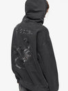 2 WAY Skull Web Pigment Hooded Zip Up Smoke Black - CPGN STUDIO - BALAAN 3