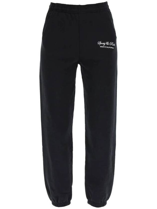 Women's Logo Track Pants Black - SPORTY & RICH - BALAAN 1