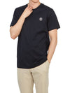 Embroidered Logo Short Sleeve T-Shirt Navy - BURBERRY - BALAAN 5