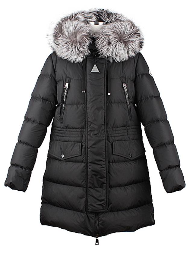 Women's Aphroti Silver Fox Fur Down Long Padding Black - MONCLER - BALAAN 3