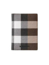 Checked Leather Card Wallet Dark Birch Brown - BURBERRY - BALAAN 2