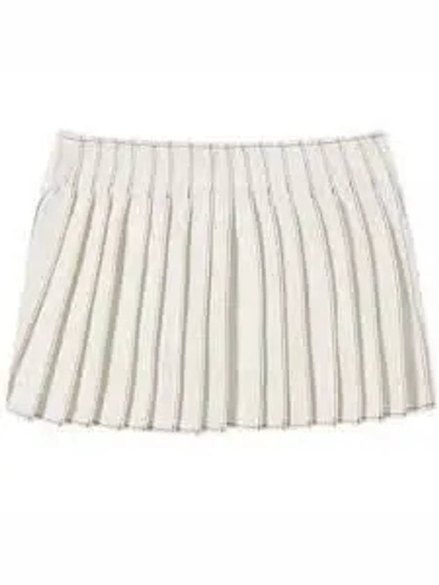 Mini Pleated Skirt White - AMI - BALAAN 2