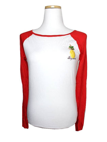 Red White Nagrang Long Sleeve Top XS - DSQUARED2 - BALAAN 1