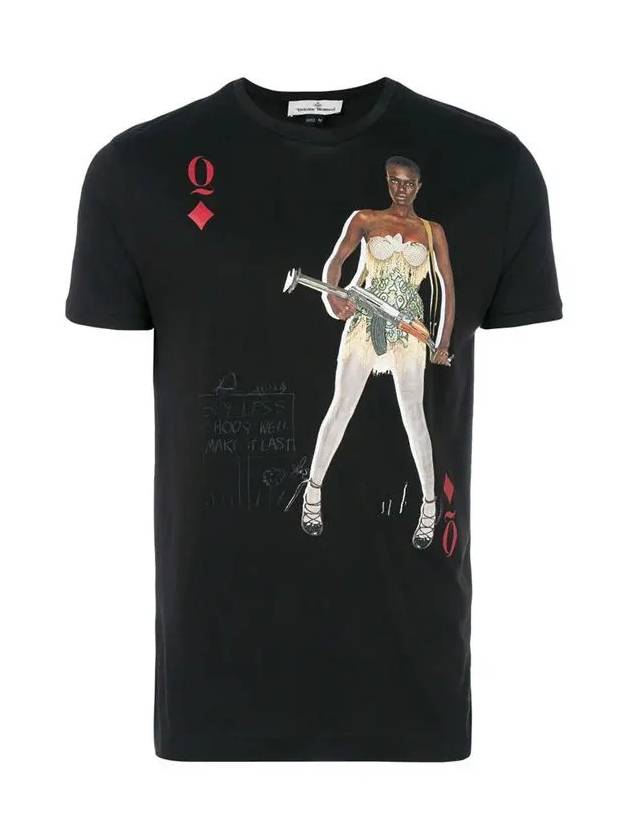 Vivien ORB Logo Queen Diamond Printing T Shirt S25GC0383 900 - VIVIENNE WESTWOOD - BALAAN 2