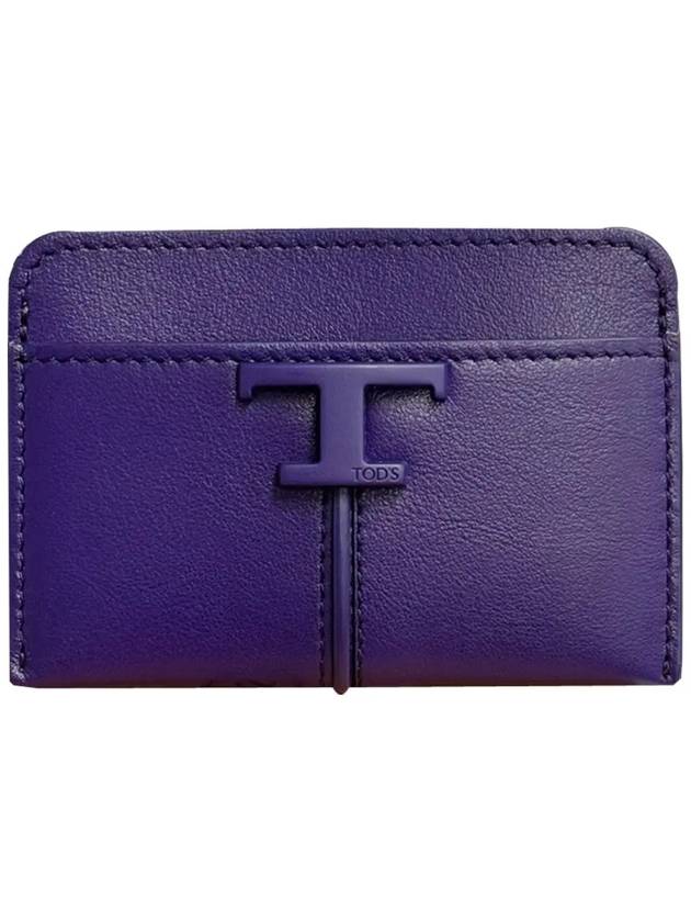 Timeless Logo Card Wallet Purple XAWTSVF1100 ROR L606 - TOD'S - BALAAN 1