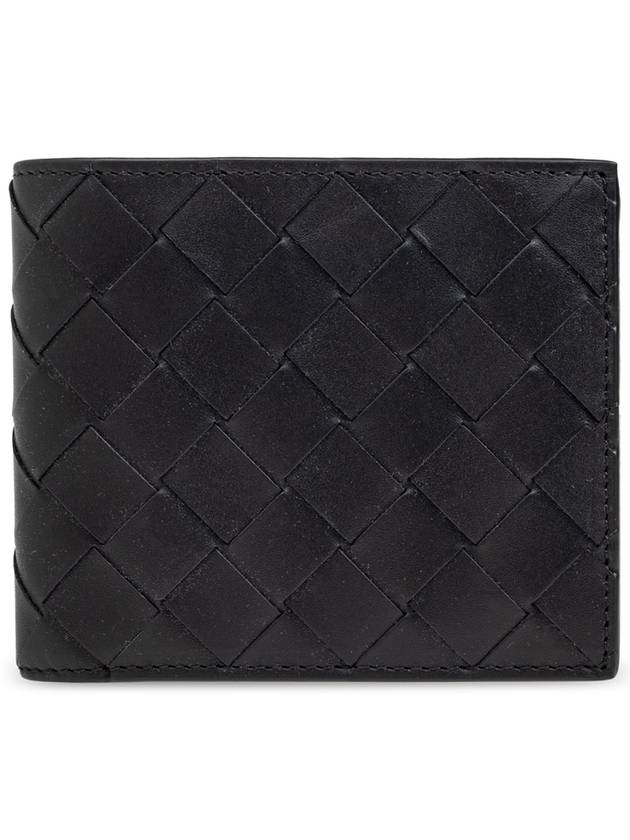 Intrecciato Bifold Half Wallet Black - BOTTEGA VENETA - BALAAN 1