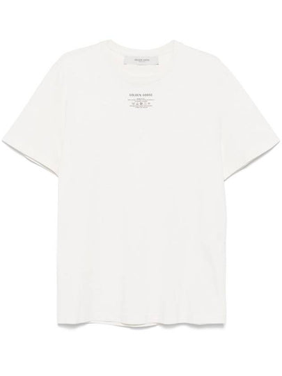 Deluxe Brand Logo Print Crew Neck Short Sleeve T-Shirt White - GOLDEN GOOSE - BALAAN 2