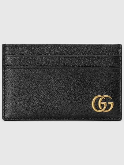 Gold Hardware GG Marmont Card Wallet Black - GUCCI - BALAAN 2