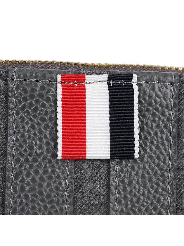 4-Bar Wash Wool Clutch Bag Grey - THOM BROWNE - BALAAN 7