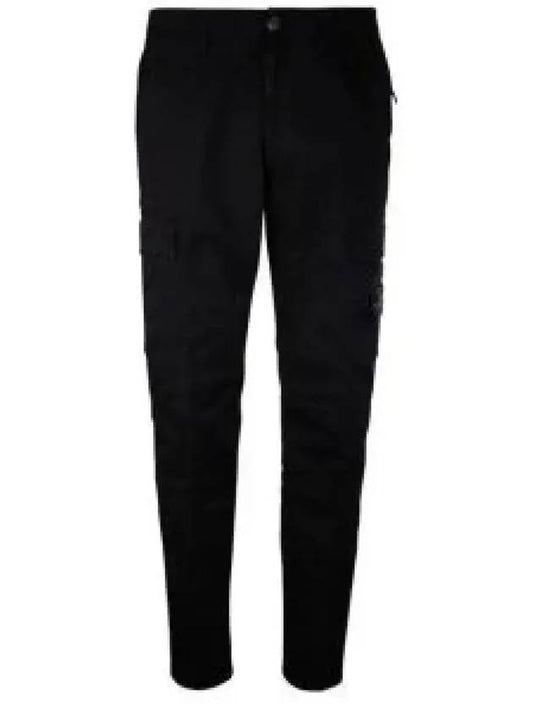 Compass Badge Gabardine Cargo Straight Pants Black - STONE ISLAND - BALAAN 2