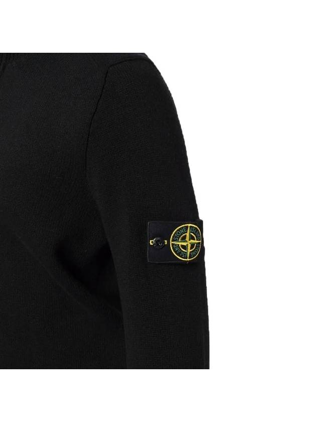 21FW black halfzipup button wool knit 7515540A3 - STONE ISLAND - BALAAN 5