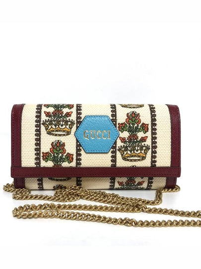 100 Centennial Floral Crown Chain Cross Long Wallet - GUCCI - BALAAN 2