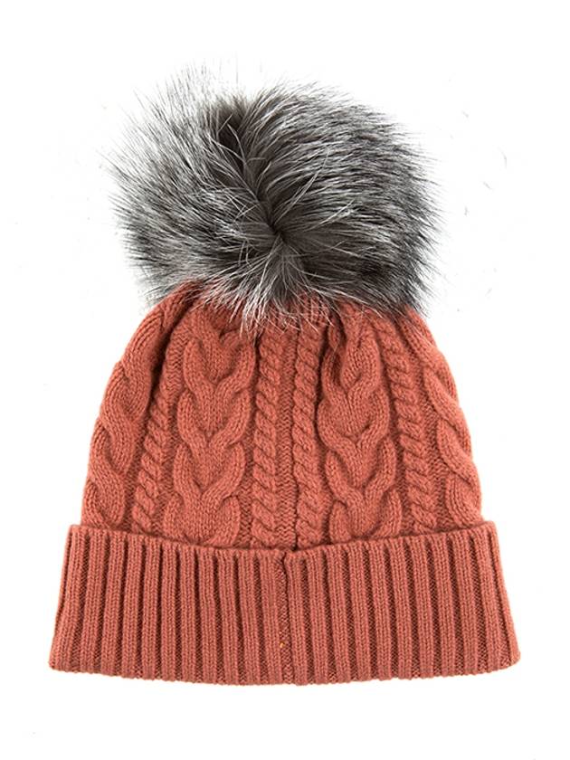 Pom Pom Beanie Dark Pink - MONCLER - BALAAN 3