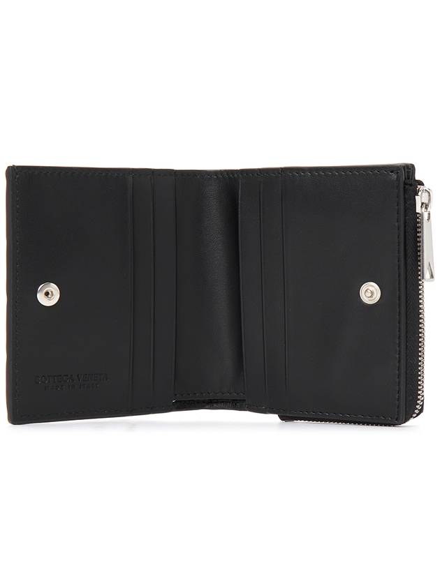 Intrecciato Bifold Calfskin Half Wallet Black - BOTTEGA VENETA - BALAAN 6