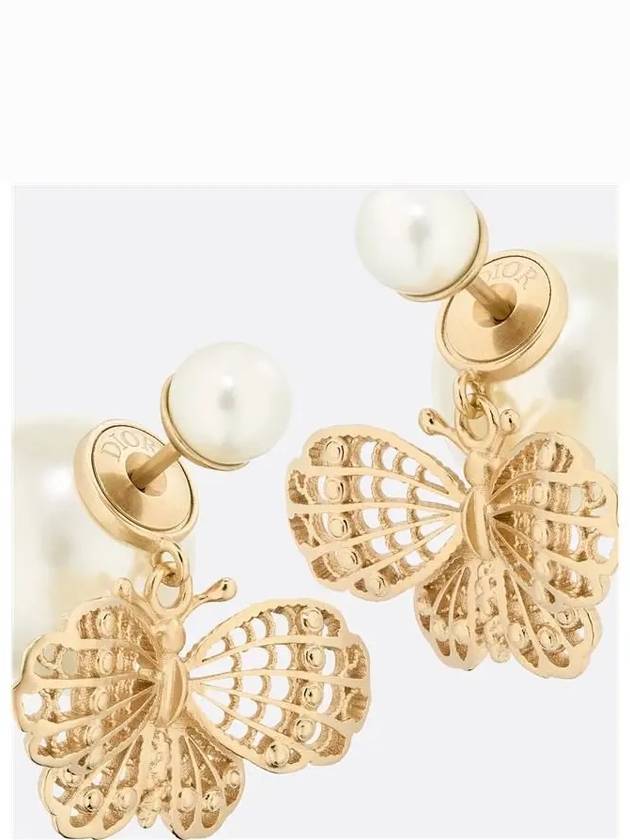 Tribales Resin Pearl Earrings Gold - DIOR - BALAAN 2