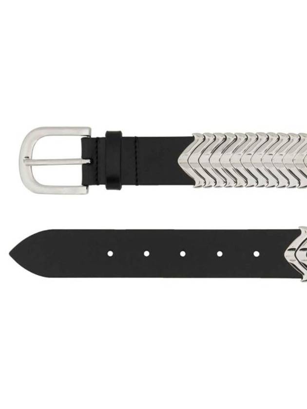 Tehorah Leather Belt Black - ISABEL MARANT - BALAAN 3