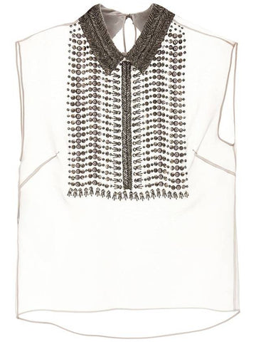 Alberta Ferretti Beaded Chiffon Top - ALBERTA FERRETTI - BALAAN 1