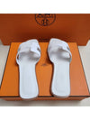 Oran Calfskin Slippers Blanc - HERMES - BALAAN 6